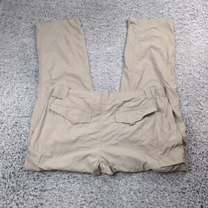 Columbia Pants Men 38x32 Beige Canvas Straight Outdoor Gorpcore Hike Elastic